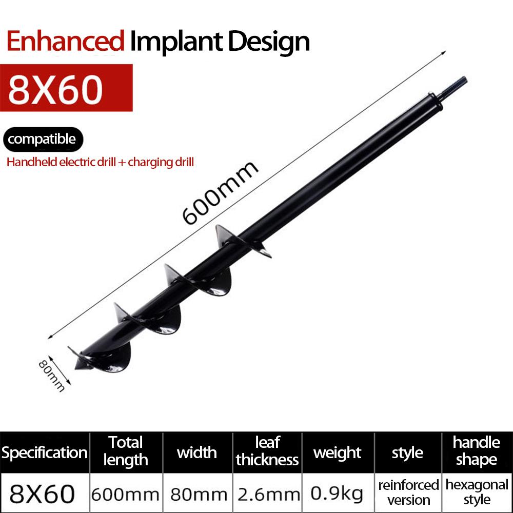 Spiral Rod Hand Drill for Planting Seeds, Flowers, Vegetables, In Greenhouse with Electric Drill and Flashlight.