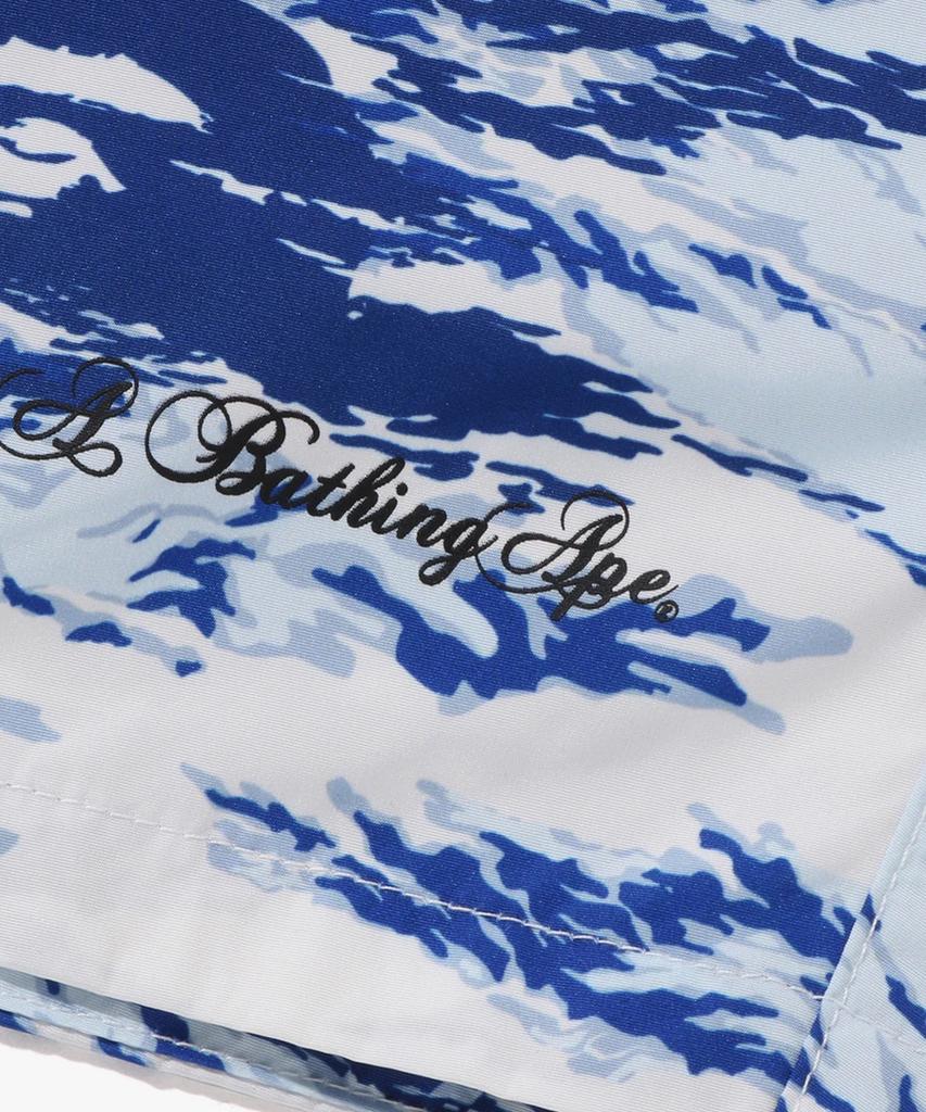 Beipeu Palm Tree Camo Relaxed Fit Beach Shorts (M) Blue