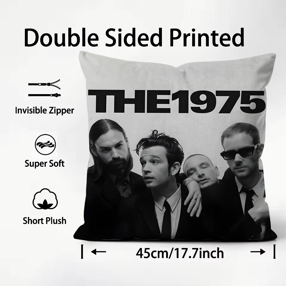 

The 1975 Band Cushion Cover Plush Fabric Soft DoubleSided Printed Sofa Warm Winter Home Child Gift Pillow Case 30x30cm