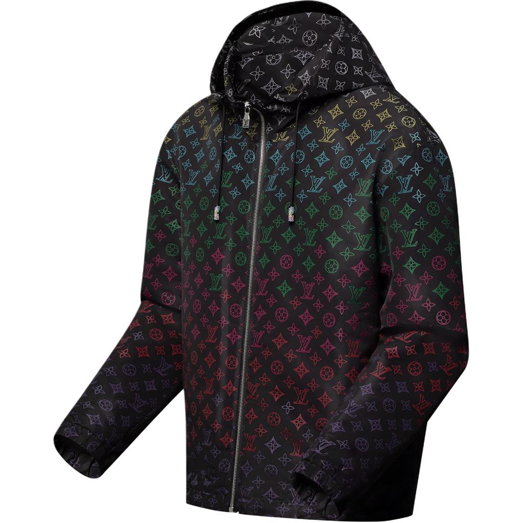 Louis Vuitton Giacca a vento con stampa floreale a gradiente Monogramma 1AGTFW