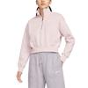 New Nike PHNX FLC QZ CROP Sweatshirt Women's DQ5768-667