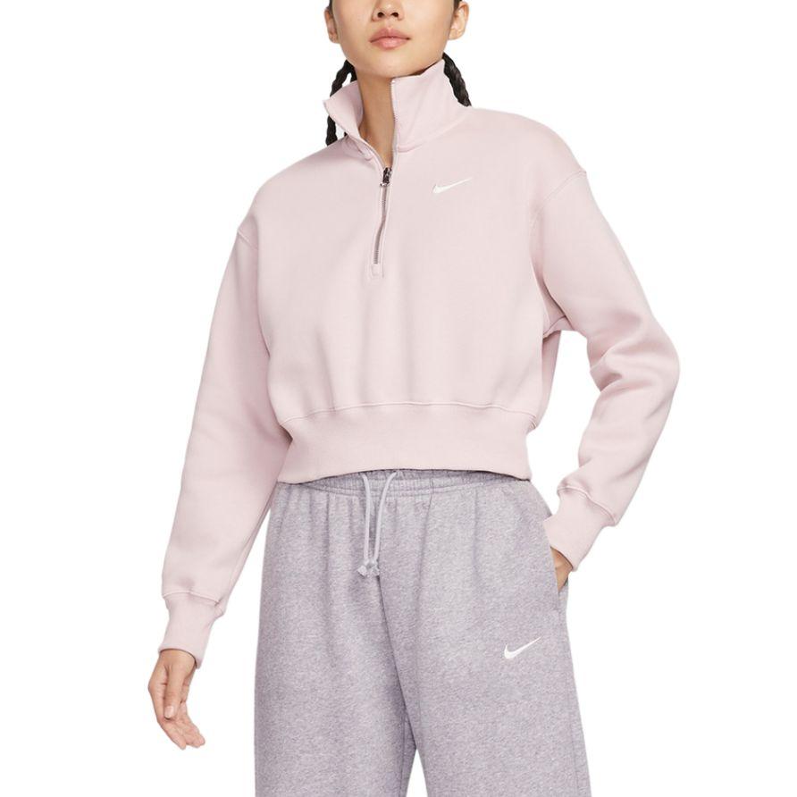 New Nike PHNX FLC QZ CROP Sweatshirt Women's DQ5768-667
