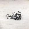 Vintage Brass Octopus Figurine Multi-Functional Phone Stand & Pen Spectacles Holder Car Nautical Desk Ornaments Home Decor Gifts