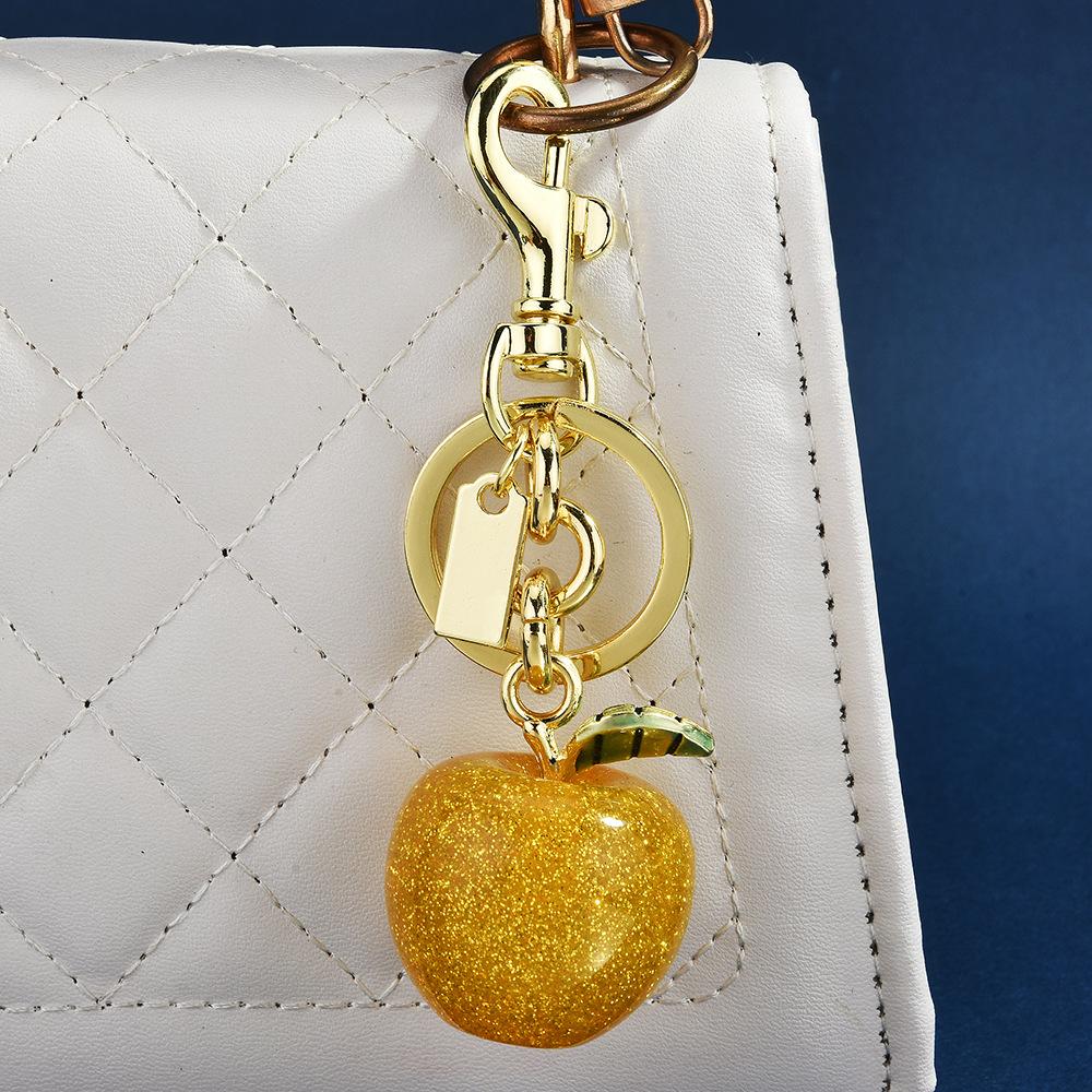 Red Cherry Crystal Bag Pendant Keychain Cherry Pendant Women'S Bag Accessories Fashion Red Delicate Bag
