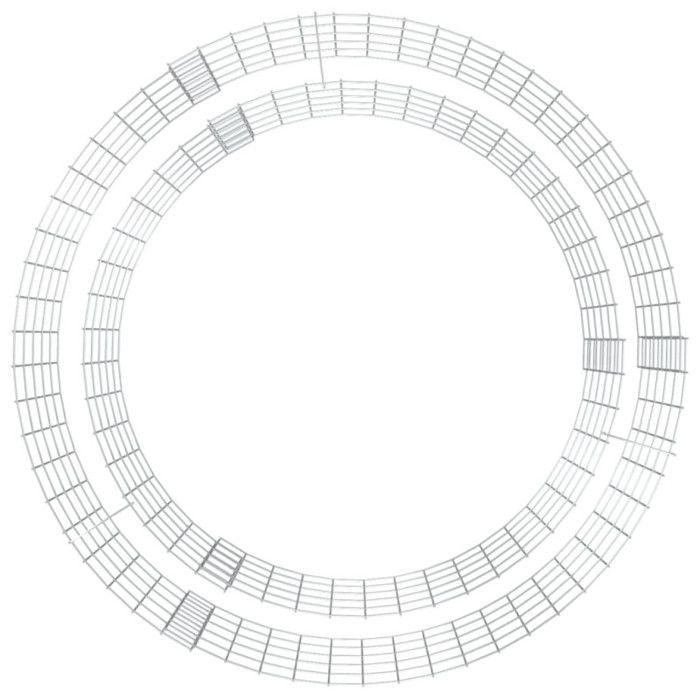 VidaXL Foyer en gabion Ø 100 cm fer galvanisé, cheminée en gabion, foyer extérieur en gabion, foyer rond en gabion, foyer 153560