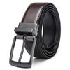 Men'S Business Belt, Rotating Pin Buckle Belt, Cowhide Casual Double-Sided Wear, Genuine Leather Men'S Belt
