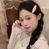 Ballet Style Silver Rhinestone Bow Hair Clips Retro Elegant BB Clip Sweet Girls Bangs Broken Hair Side Hairpin Hair Accessories