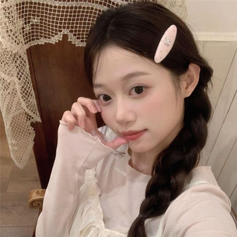 Ballet Style Silver Rhinestone Bow Hair Clips Retro Elegant BB Clip Sweet Girls Bangs Broken Hair Side Hairpin Hair Accessories