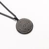 Necklace Jewelry Retro Yoga Symbol Round Plate Pendant Diy Accessories Men's Necklace