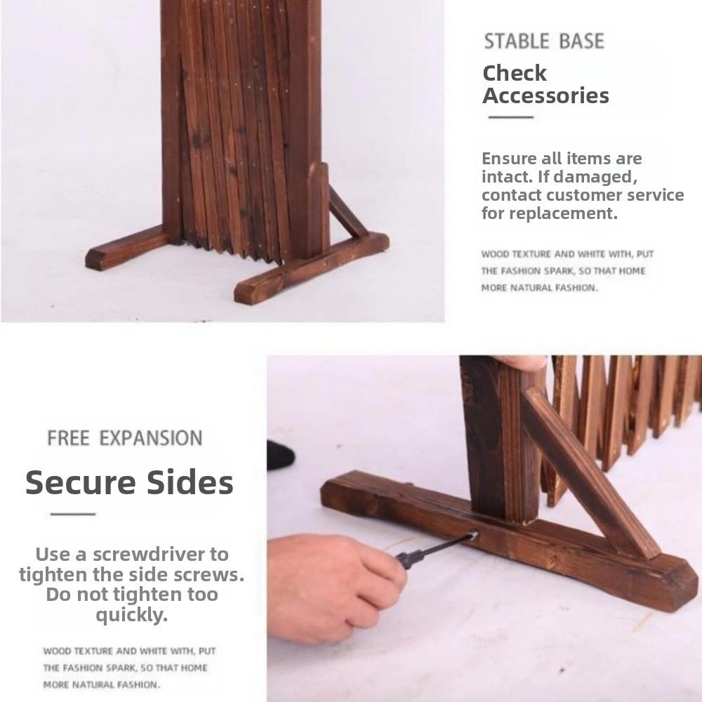 Stretchable Home Garden Fence 50/70cm Extended Trellis Fence DIY Wooden Fence  Garden Decoration