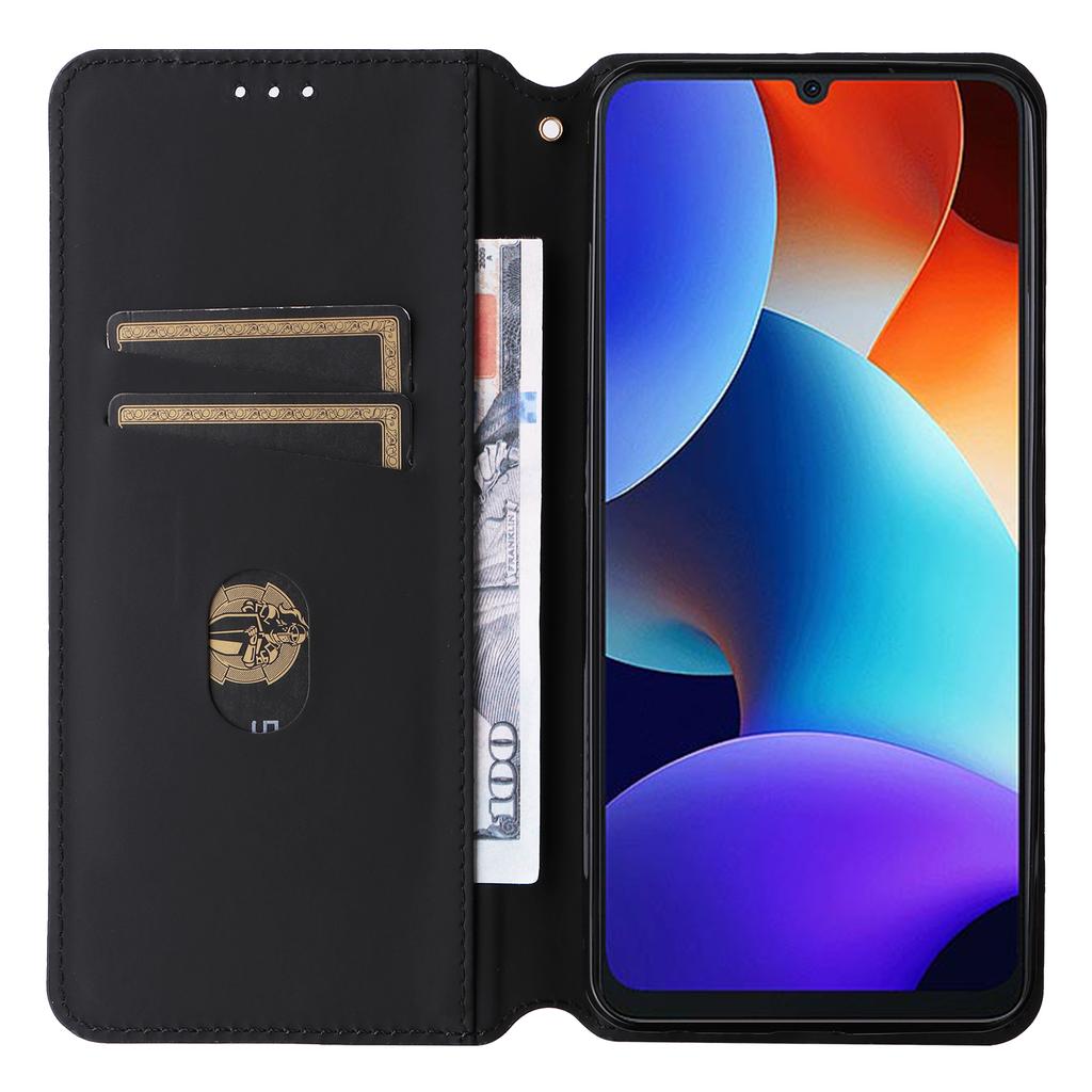 For Blackview Color 8 Magnetic Closure Phone Case Rhombus Imprinted Wallet Card Holder Cover