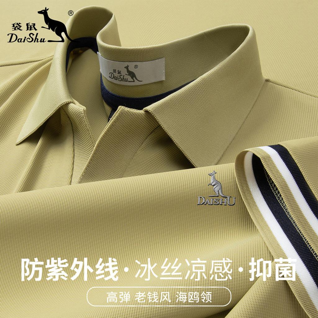 Summer Old Money Wind Seagull Neck Short Sleeve T-shirt Polo Shirt