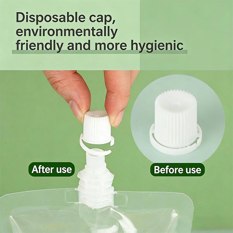 100Pcs Stand Up Liquid Spout Pouch Bag / Clear Plastic Beverage Container Juice Storage Spout Bags