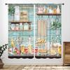 Rustic Kitchen Curtains,Retro Fork Spoon Wooden Plank Farmhouse Country Cooking Theme Funny Quotes Window Treatment for Bedroom