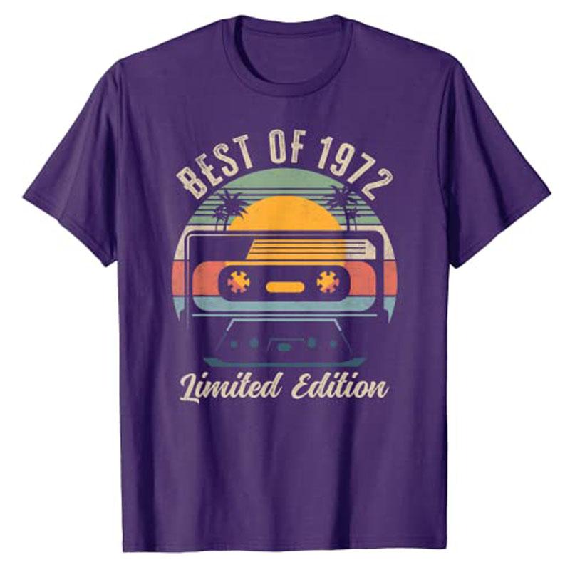 Best of 1972 54th Birthday Gifts Limited Edition 54 Year Old TShirt Graphic Tee Tops for Husband Presents Born In 1972 Clothes
