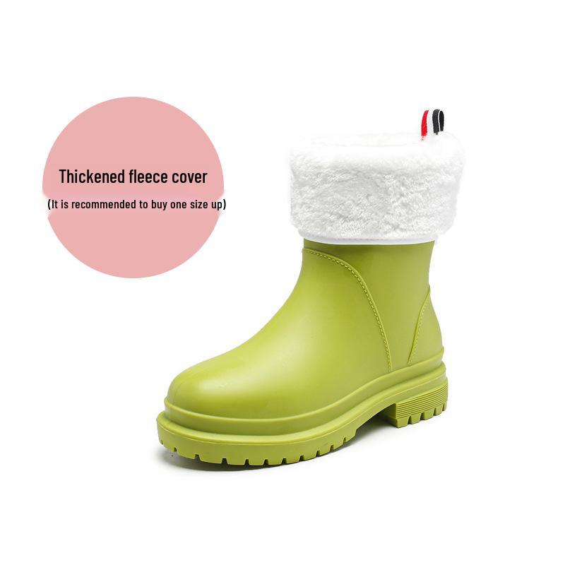 High-End Women's Mid-Calf Non-Slip Waterproof Rain Boots - Japanese Korean Style