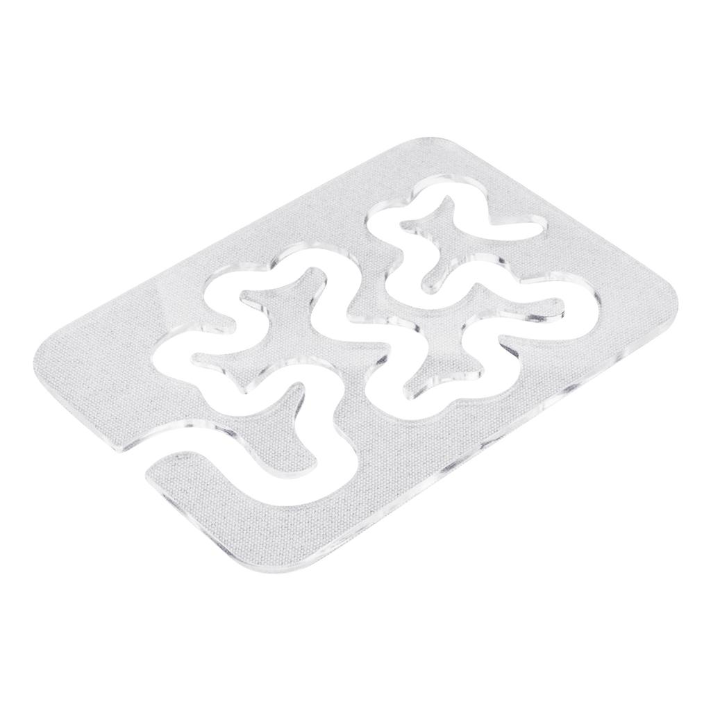 Free Motion Quilting Templates Transparent Acrylic Quilting Templates Ruler for Simple Meander and Quilting Designs