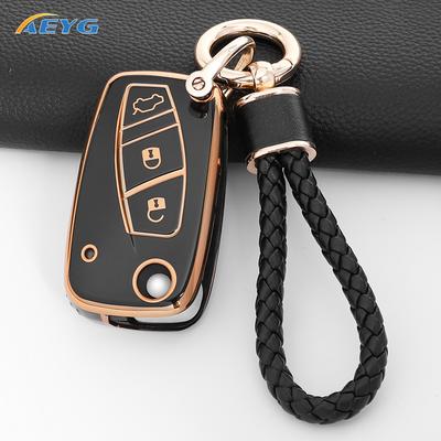 Étui de protection en TPU pour clé de voiture télécommandée Pour Pour Fiat 500 Panda Stilo Punto Doblo Grande Bravo 500 Ducato Minibus Accessoires Porte-clés