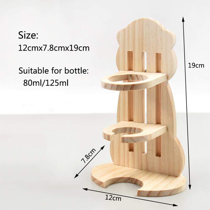 Verstelbare Houten Kleine Huisdieren Water Drinkfles Houder Voerflessen Standaard Auto Dispenser Houder Cavia's Chinchilla's