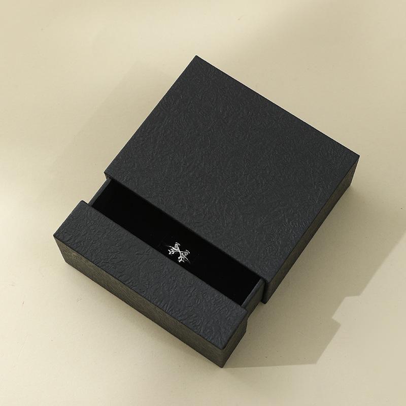

Sturdy Construction Jewelry Organizer Compact Multiple Compartments Thick Paper Ring Box Customizable Gift Box Jewelry Display