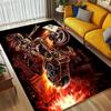 Skull Rider Living Room Nonslip Area Rug Soft Carpet For Bedroom Game Playroom Sofa Office Home Decor Doormat Christmas Gift