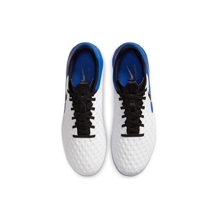 Nike Tiempo Legend 8 Academy Comfortable Versatile AG Soccer Shoes Men Soccer Shoes White Blue AT6012-104