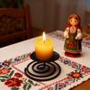 Retro Metal Candle Holder for Aromatherapy and Table Decor