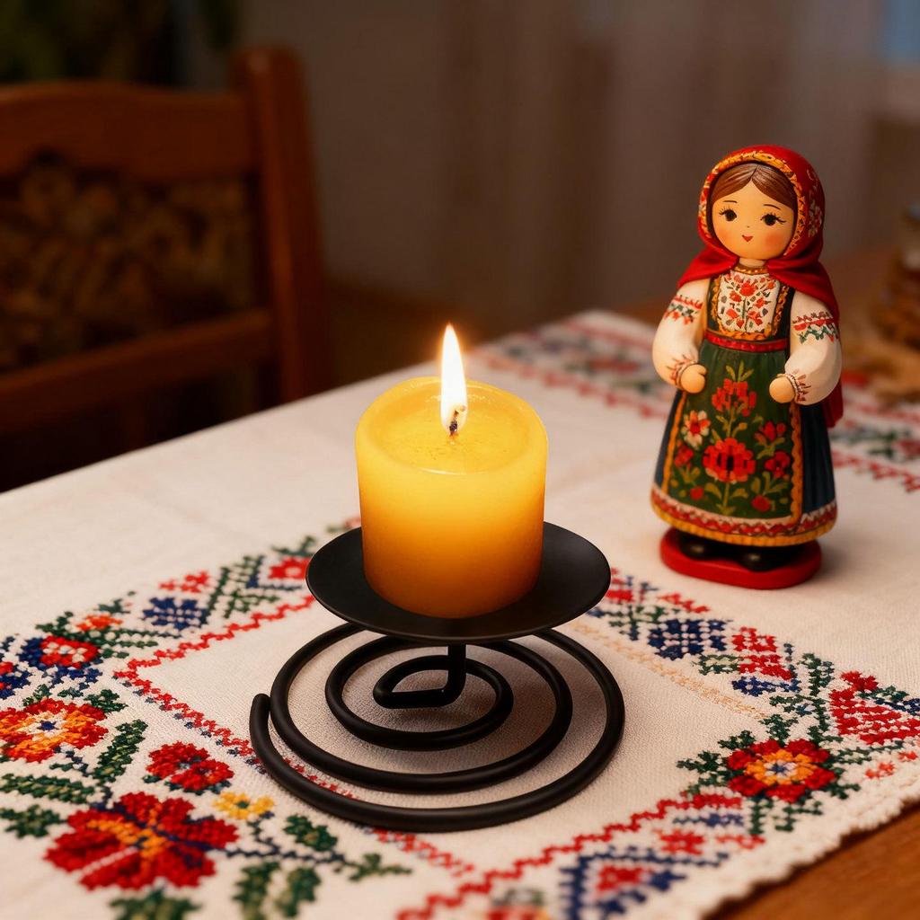 Retro Metal Candle Holder for Aromatherapy and Table Decor