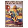 Vintage Cowgirl Metallschild Retro Westlich Reiten Zitat Blechschild für Heimbar Bauernhaus Dekoration Das Leben ist Hart Spirituell Wi