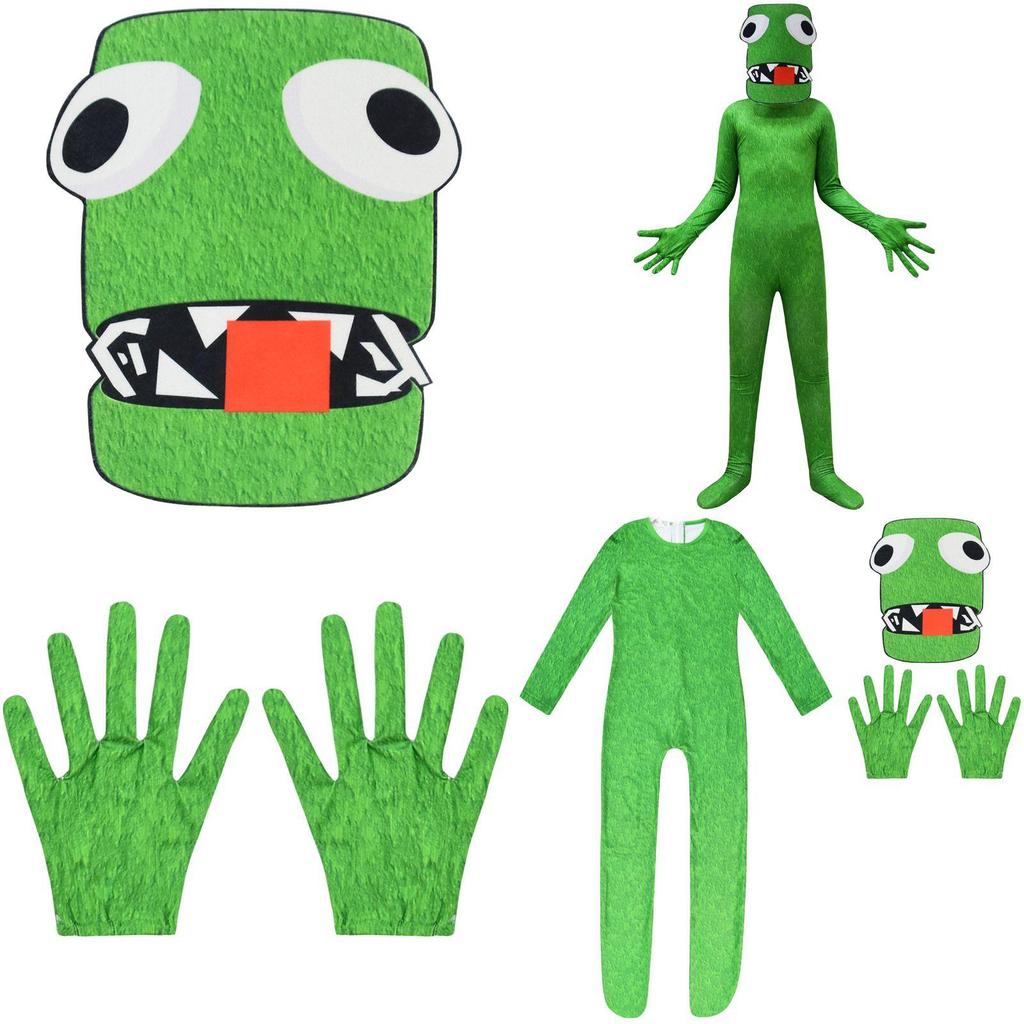 Roblox Rainbow Friends Grün Cosplay Kostüm Für Kinder Und Erwachsene