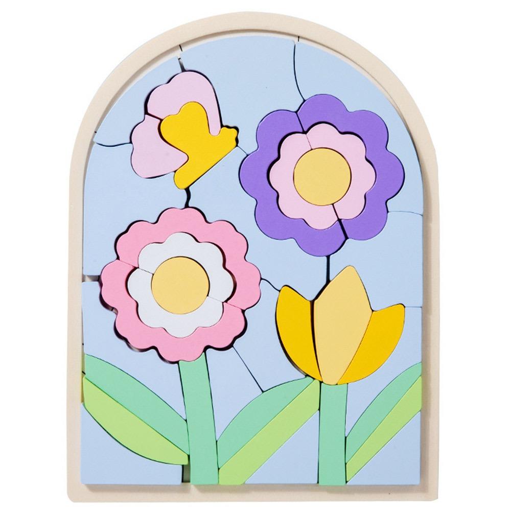 Irregular Shapes Wooden Rainbow Blocks Wood Irregular Puzzles  Preschool Learning