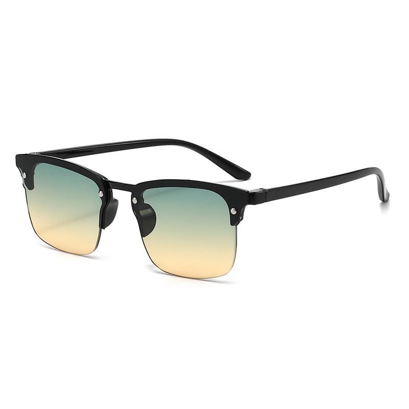 Trendy Men's Half-Frame Sunglasses - Cross-Border Sun Protection for Photography