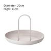 Nordic Storage Tray Round Jewelry Diaplay Trays Living Room Table Meal Snack Tray Makeup Storage Plate with Handle Home Decor