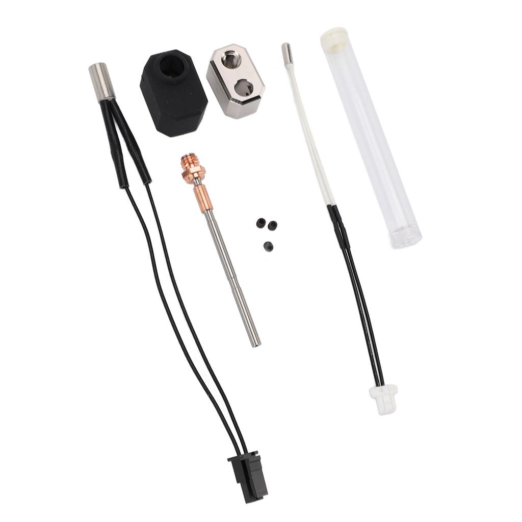 3D Printer Hot End Kit Bimetal Throat Heating Block Thermistor Nozzle Silicone Insulation Sleeve Print Head Hot End Kit