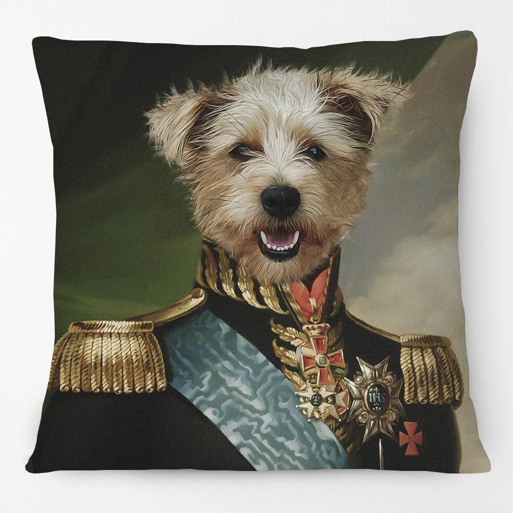 European Vintage Retro Royal Dogs Cats Pets Doodle Print Decorative Sofa Throw Pillow Case Cushion Cover