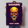 Danger Skull Warning Poster Customized Wall Art Vintage Metal Signs Retro Tin Plaque for Man Cave Decoration At Home House Decor