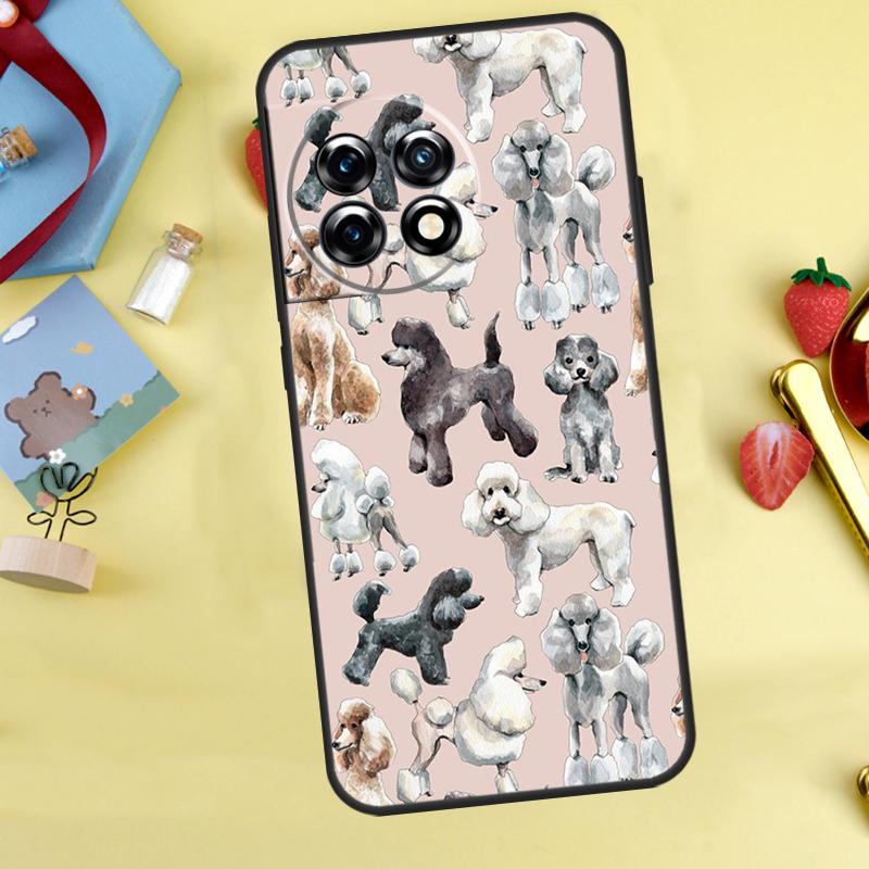 Poodle Dog Cartoon Case For OnePlus 10 Pro 8 9 11 Ace 8T 9R 10R 10T OnePlus Nord CE 2 3 Lite 2T N10 N20 Cover