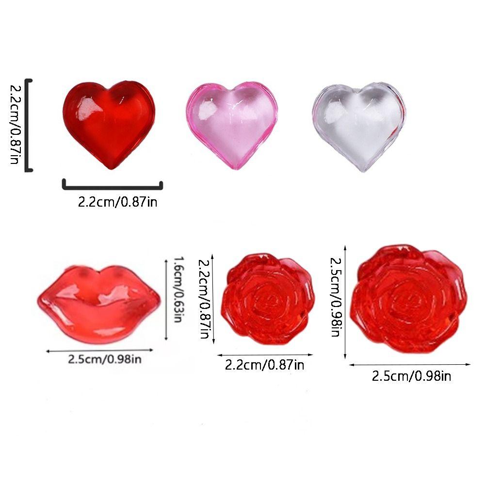 250Pcs 3D Heart Shaped Valentine's Day Decorations 250g Love Heart Ornaments  Wedding Vase Filler