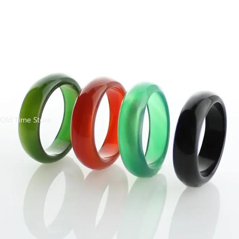 1pc Natural Chalcedony Agate Ring High Ice Jade Ring for Women's Fashion Ring Fashion Jewelry Couple Gift