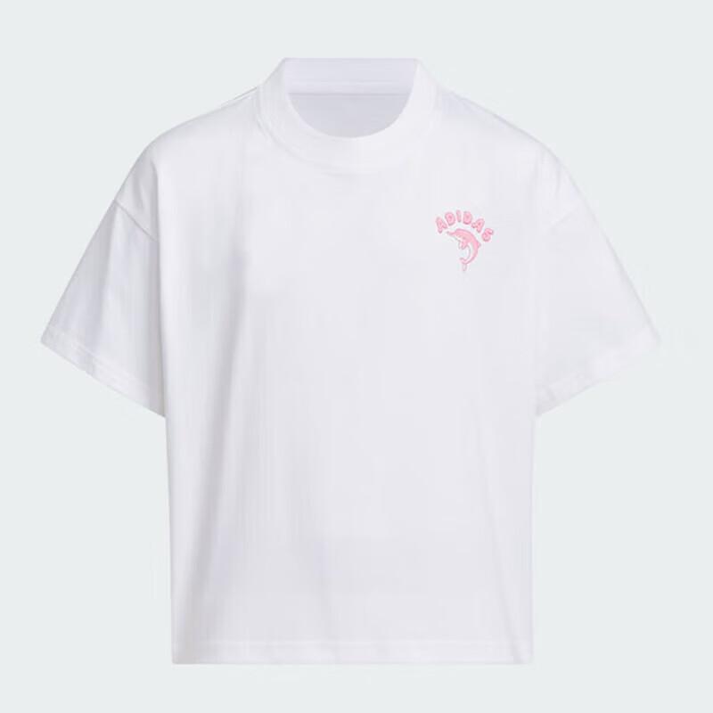 Adidas Girls  Dolphin Print Short Sleeve T-Shirt 140