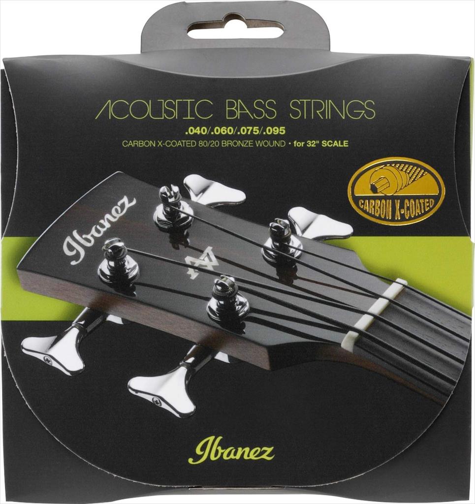IBANEZ IABS4XC32 Carbon X-Coated 80/20 Bronze Acoustic Bass Strings, 32" Scale, 4-String Set (.040/.060/.075/.095)