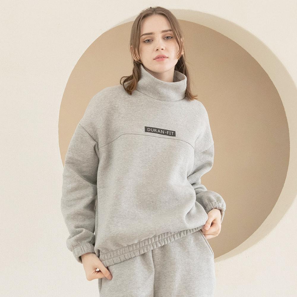DURAN Sable Warm Brushed High-Neck Sweatshirt Dtf3W-4132 2 Colors