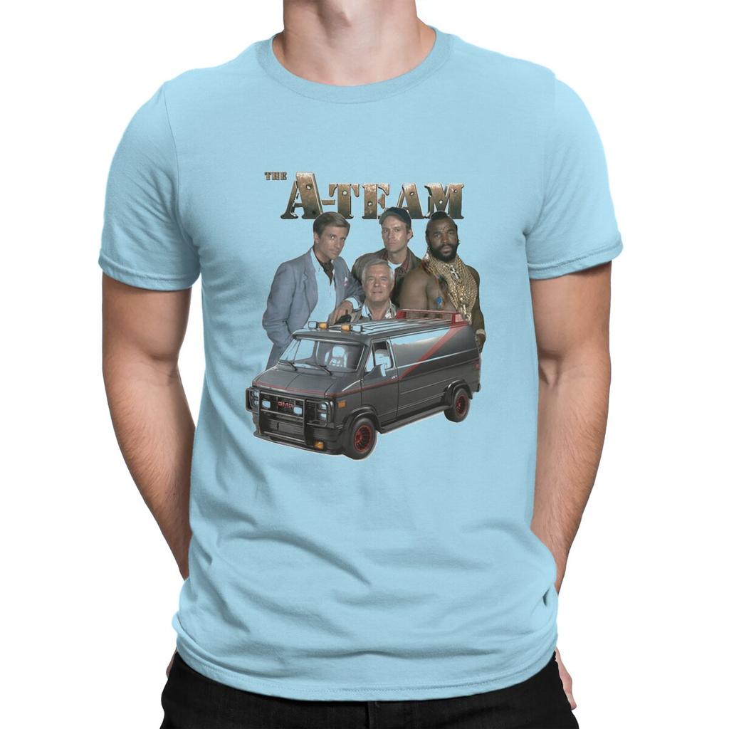 Úžasné 80. léta Dobrodružství Vintage Pánské Tričko Kulatý Výstřih Bavlněná Trička A-Team Tričko s Krátkým Rukávem Letní Oblečení