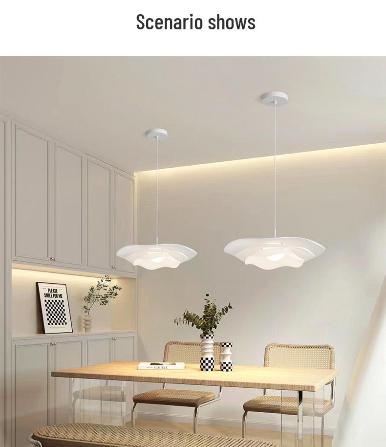 Modern Minimalist Eye-Protecting Cream Petal Chandelier for Warm Romantic Spaces