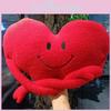 Adorable Healing Heart Shaped Red Plush Arm Pillow For Creative Sofa Dcor Gift For Girlfriend