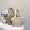 Women's Large Woven Straw Tote Bag - 2025 Summer Beach & Fashion Bucket Style