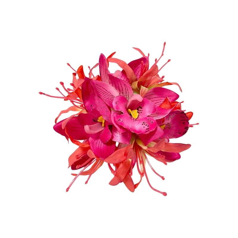 Pince à Cheveux Fleur Tropicale Épingle à Cheveux Florale Barrette Décoration de Cheveux Accessoires de Cheveux Pour Coiffures de Mariée et de Tous les Jours