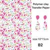Creative Flower Designs Transfer Sheets Essential Jewelry Making Floral Transfer Sheets for Clay Jewelry Charm