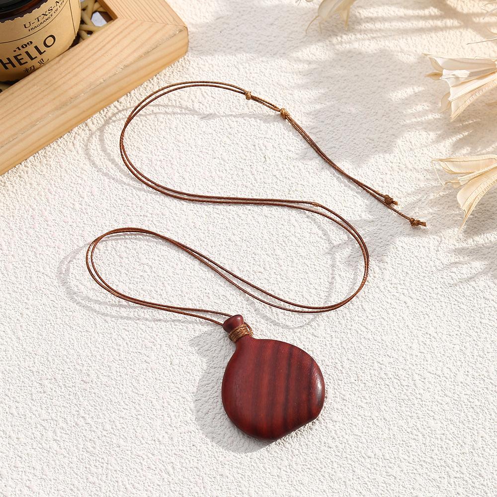 LATS Wooden Water Bottle Pendant Necklace for Women Fashion Sweater Chain Fashion Jewelry Gift Accessories