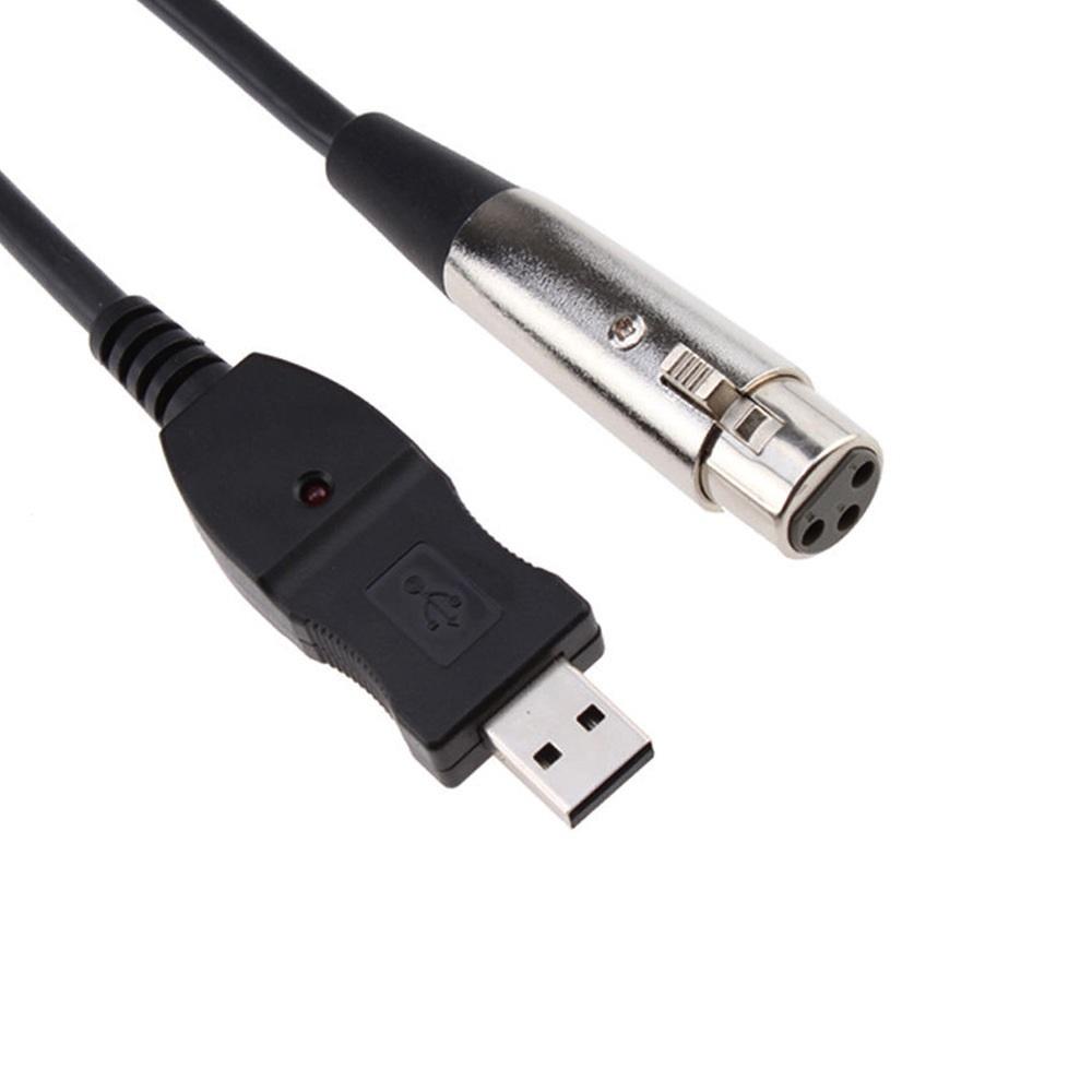 3M XLR Female To USB Audio Cable Microphone To USB Interface Converter Cable New